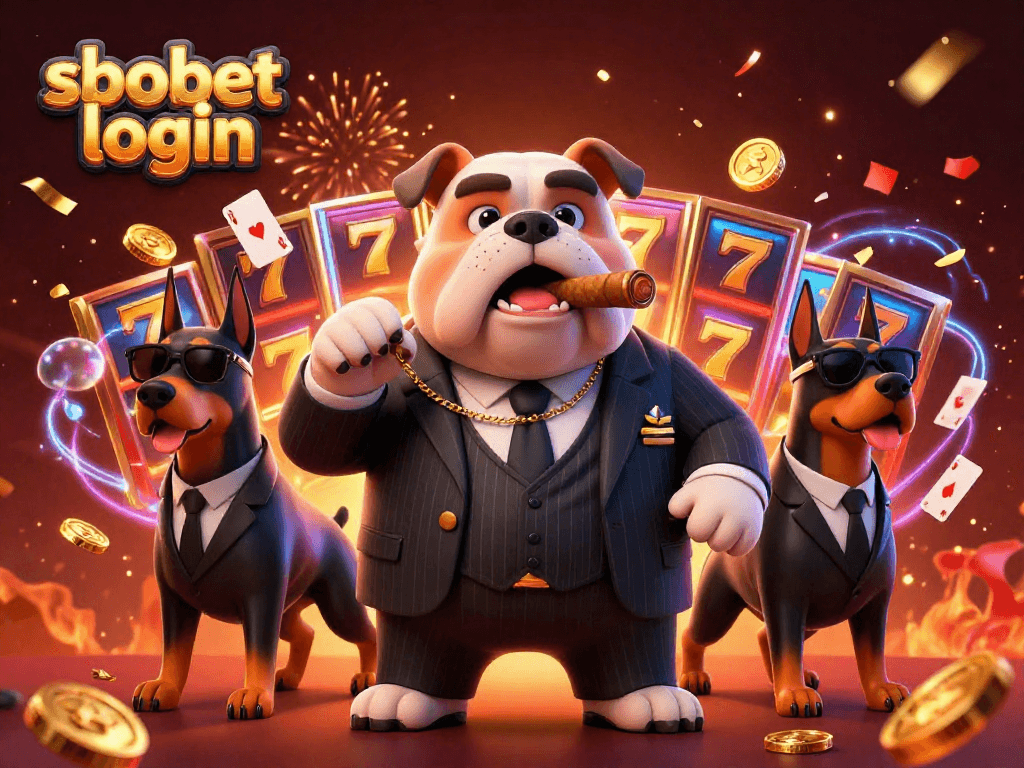 Experience sbobet login with thrilling action from dynamic casino characters amidst vibrant gaming elements.