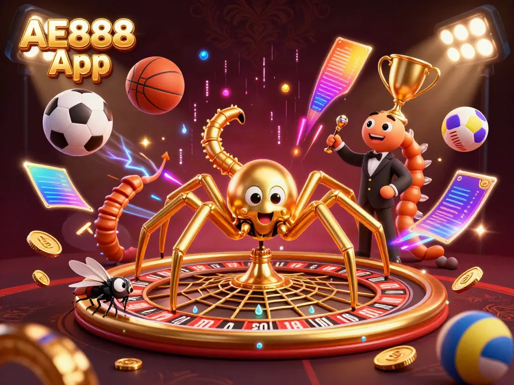 Experience the excitement of betting with the AE888 App in an engaging 3D casino setting.