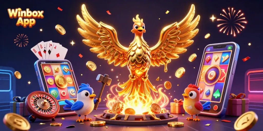 Engage with the Winbox App through an immersive 3D casino adventure with dynamic gaming elements.