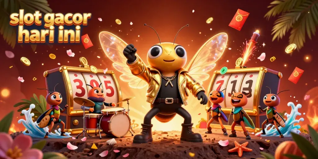 Slot gacor hari ini menciptakan momen mengesankan dengan karakter kartun 3D yang berlatarkan kasino.