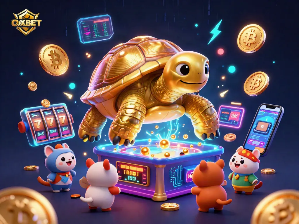 Experience thrilling wins with OXBET in a dynamic casino scene featuring unique gaming elements.