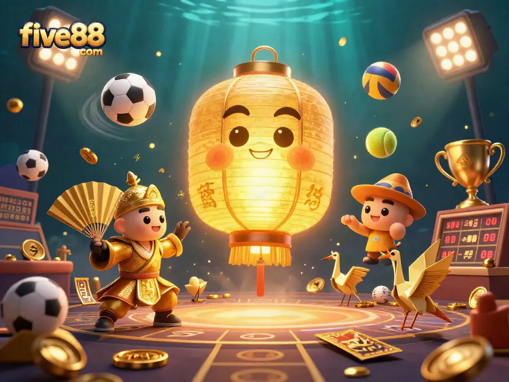 Engage with the excitement of five88 com through a vibrant casino game scene filled with dynamic elements and lucky symbols.