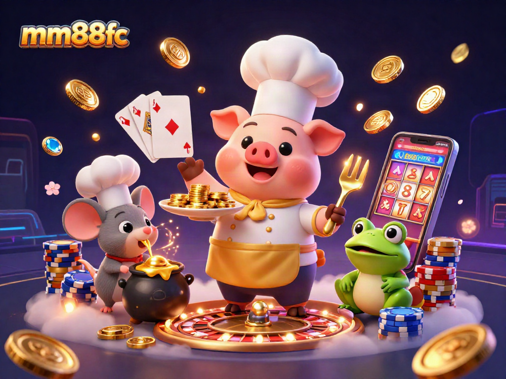 Engage with mm88fc's vibrant casino scene featuring gold coins and exciting gameplay elements.