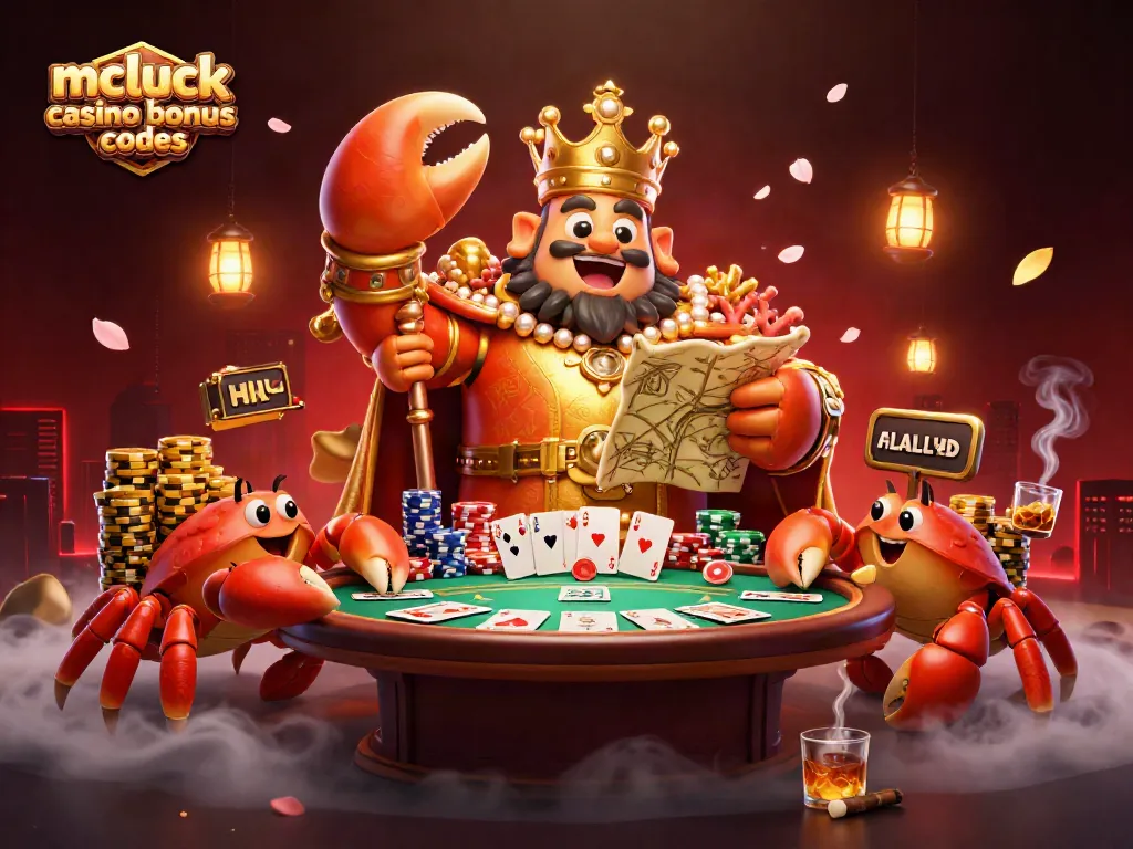Unlock winning potential with mcluck casino bonus codes featuring a vibrant 3D casino scene.