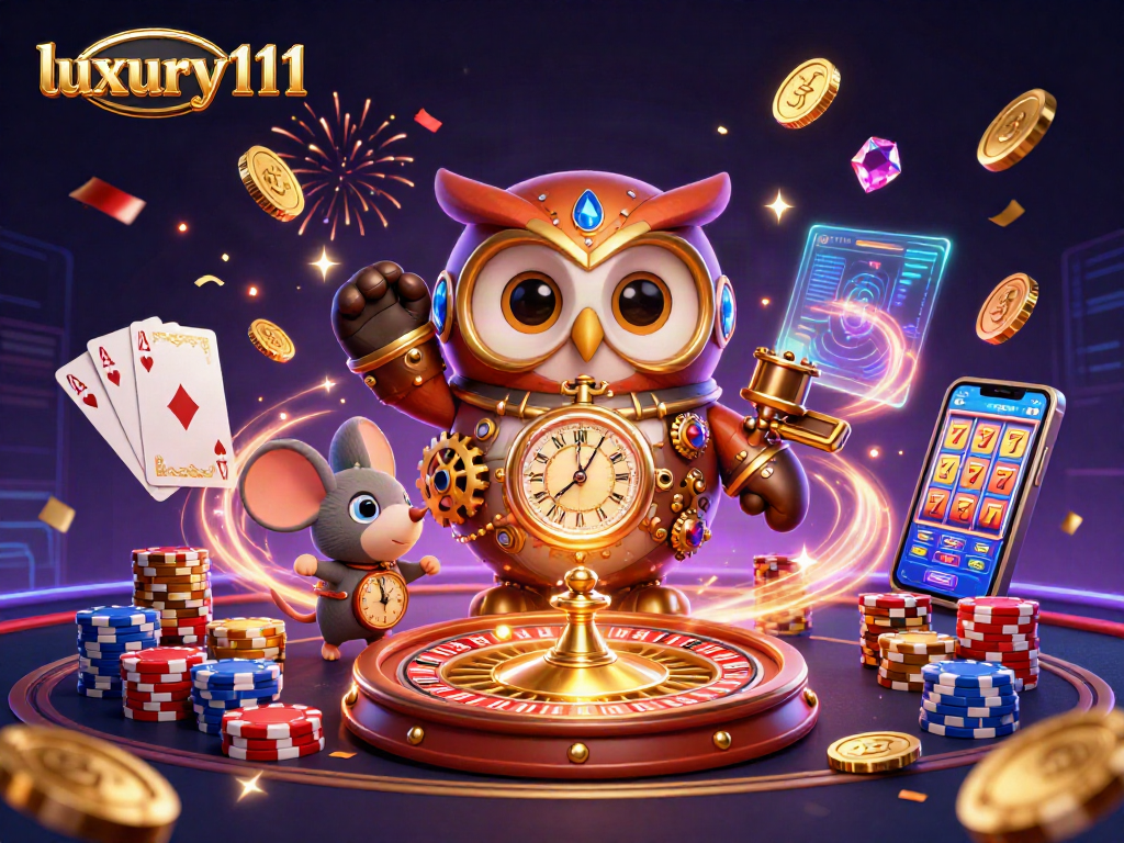 Spin the roulette wheel and stack your chips in luxury111's vibrant casino illustration.