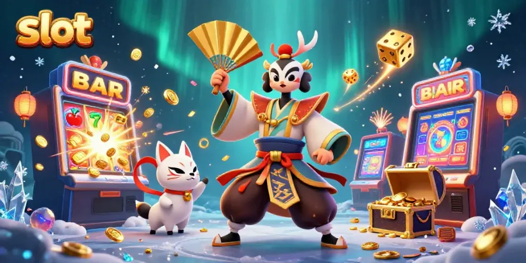 Mainkan slot yang menakjubkan saat kabuki warrior crane dan teman-temannya merayakan jackpot di ilustrasi 3D ini.