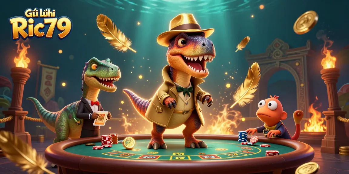 Experience thrilling blackjack action with a velociraptor at Giới thiệu Ric79 casino.