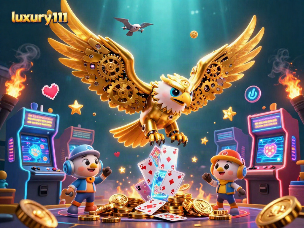 luxury111 pays to engage with an epic casino adventure featuring a vibrant eagle amidst 3D gaming delights