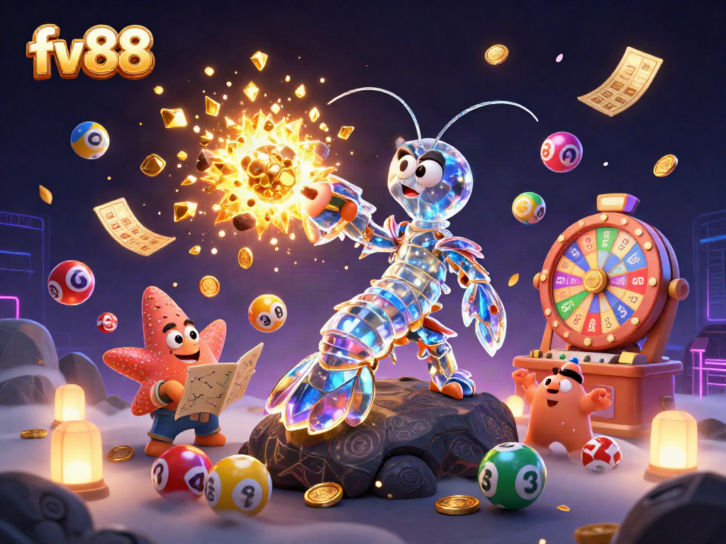 Experience the thrilling action of fv 88 as a galactic samurai mantis shrimp triumphs in a vibrant casino explosion.