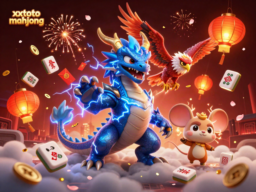 Menangkan permainan xxtoto mahjong dengan strategi menarik dan karakter kartun kuat di ilustrasi 3D penuh warna.