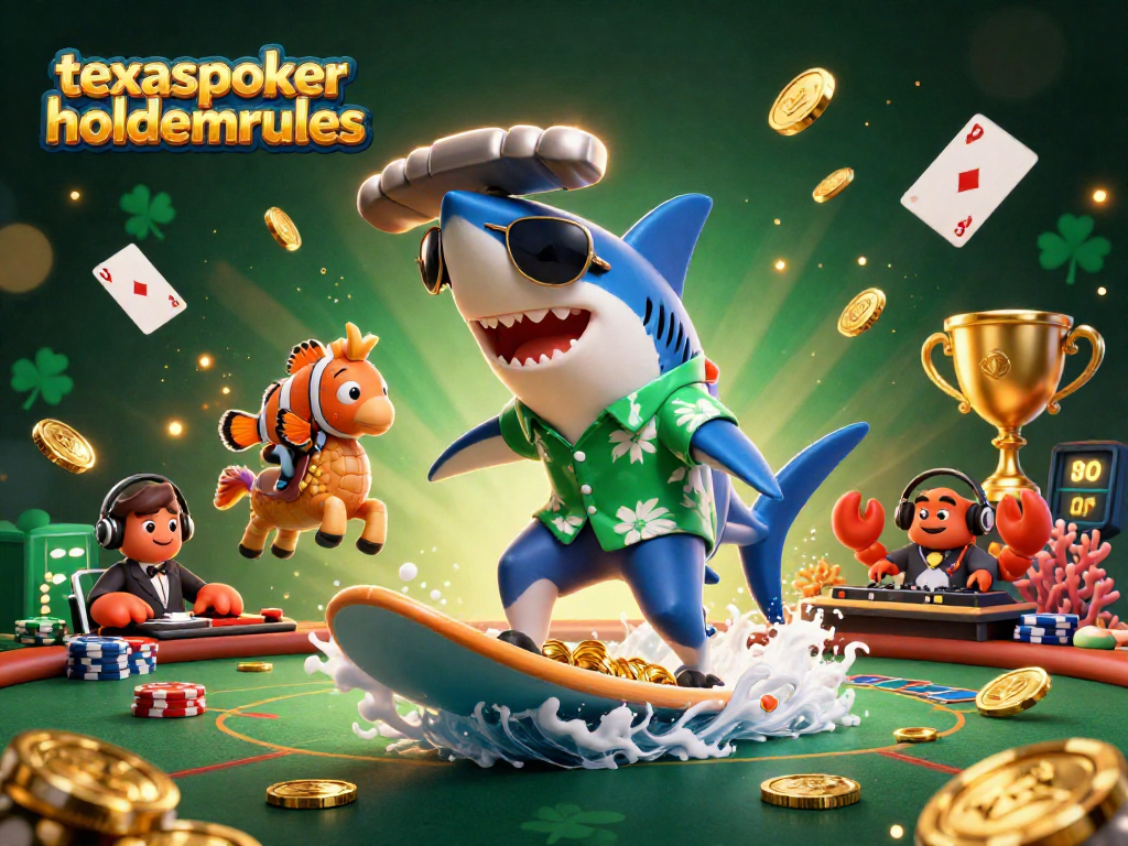 Engage in exciting poker action with texaspokerholdemrules in this vibrant 3D casino scene.