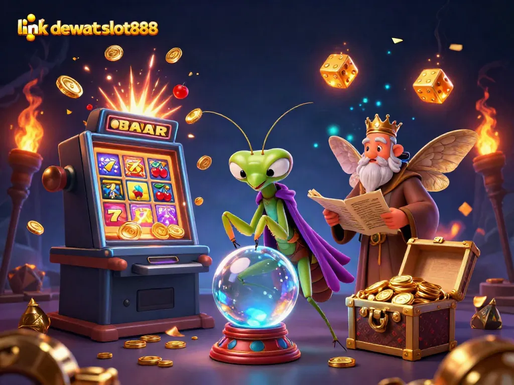 Mengoptimalkan kesempatan menang dengan link dewataslot888 dalam ilustrasi slot yang penuh warna dan aksi