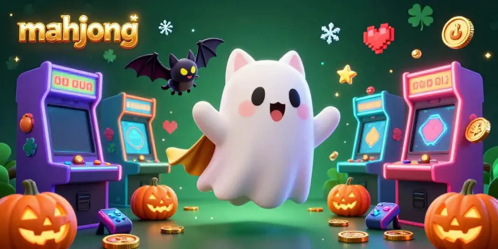 Mahjong yang menyenangkan dengan karakter lucu dalam suasana kasino penuh warna dan slot.