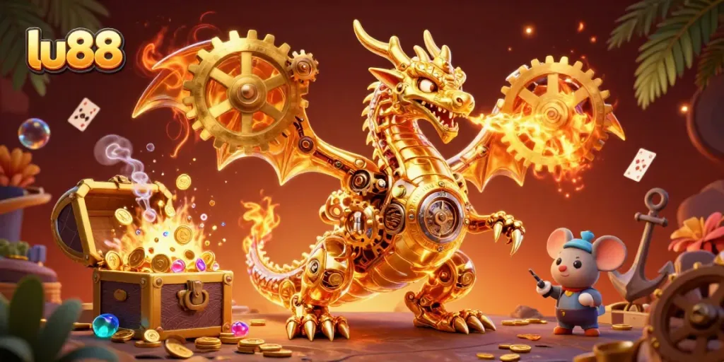 Experience thrilling gaming at lu88 with dynamic elements in a vibrant underwater casino scene.