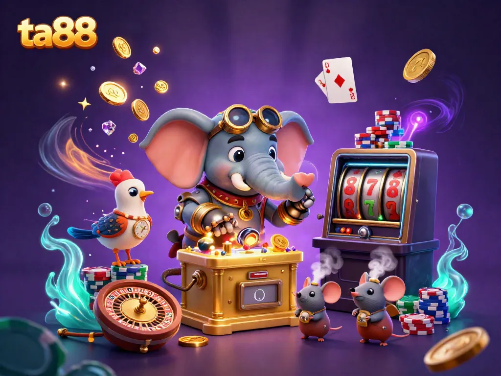 Experience thrilling casino action with ta88 through vibrant steampunk characters and dynamic game elements.