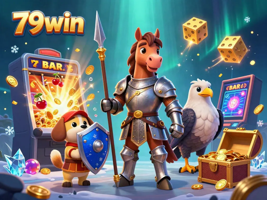 Experience the thrill of winning at 79win with dynamic casino elements and a rich 3D scene.