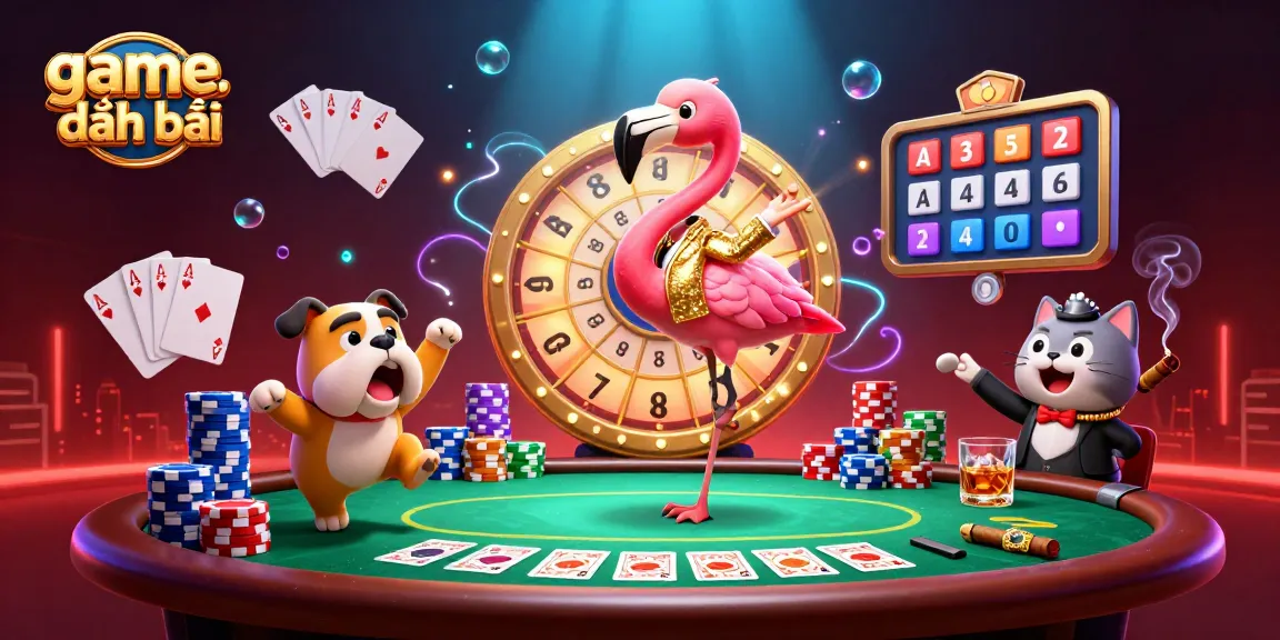 Experience the thrill of game đánh bài with dynamic characters and vibrant casino elements.
